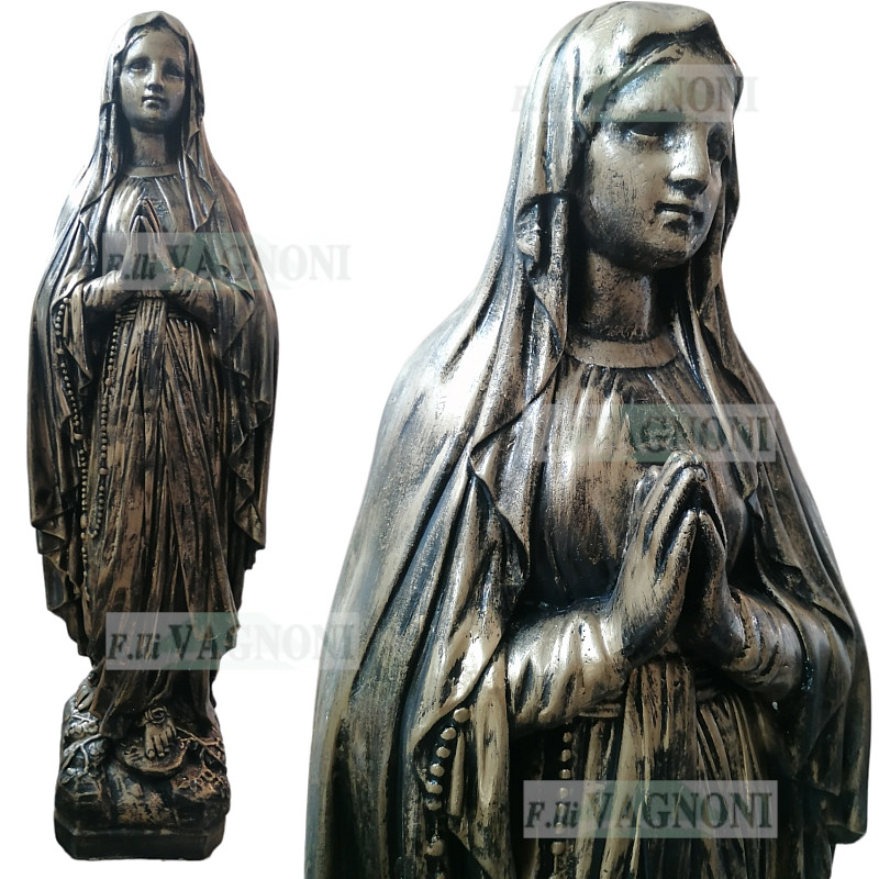 STATUA MADONNA DI LOURDES IN CEMENTO BRONZO CM. 130